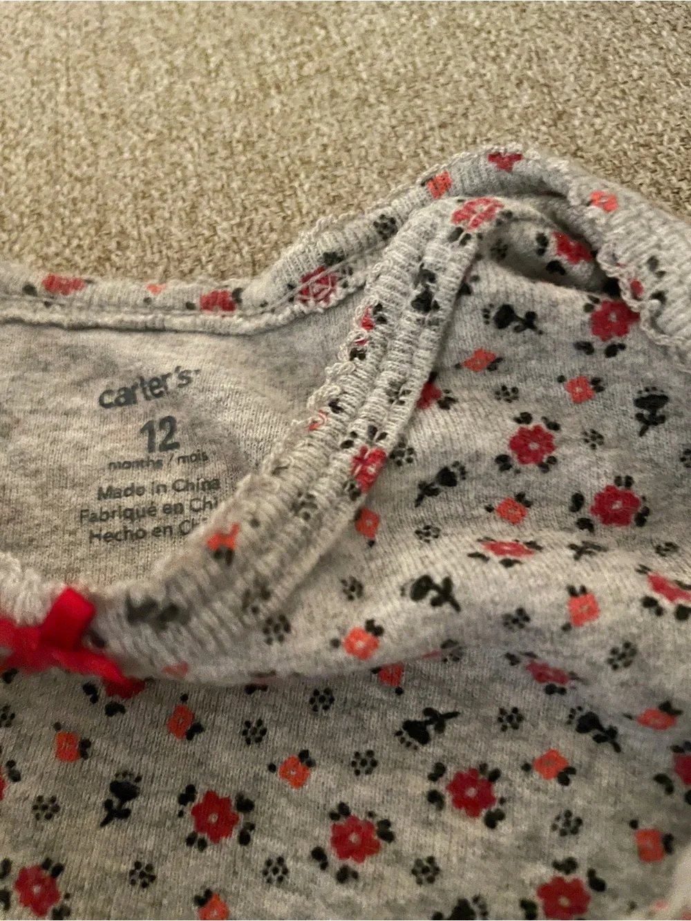 Carter's Pink Polka Dot Long Sleeve Onesie